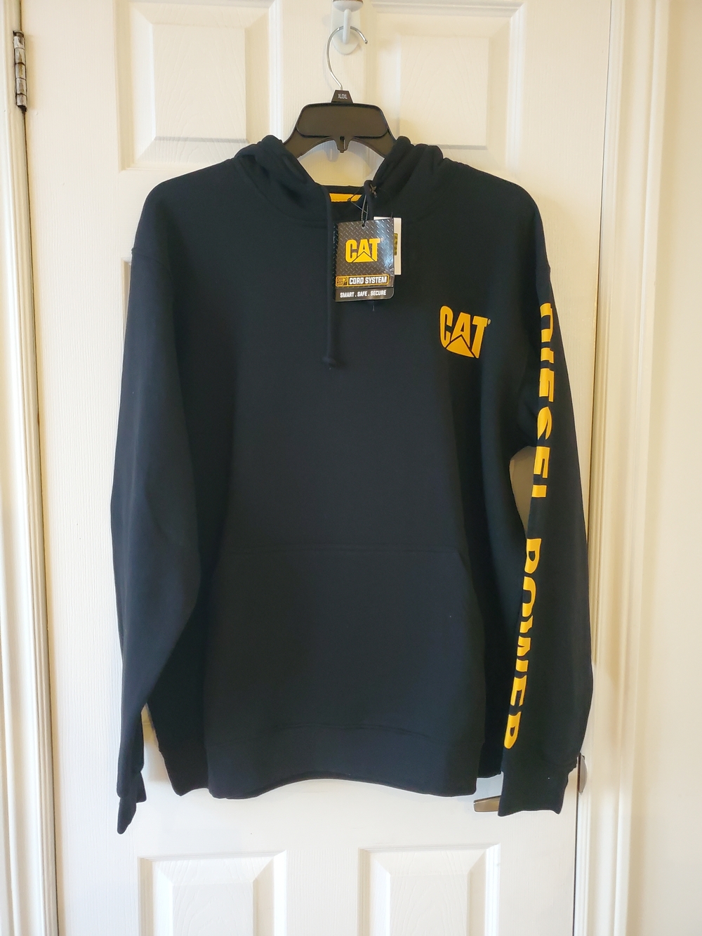CAT Black Hoodie with Yellow Logo